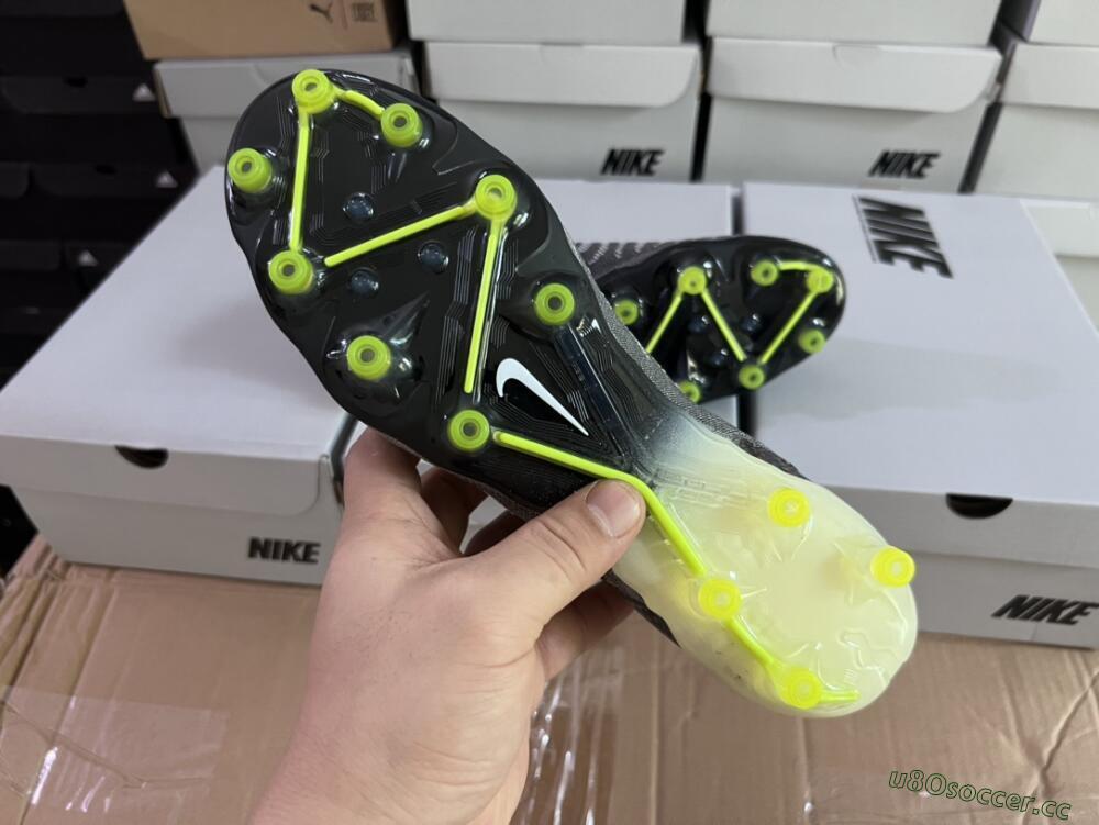 Men's Nike Phantom GX Elite AG Artificial Grass Low-Tops Football Boots - Grey/Green