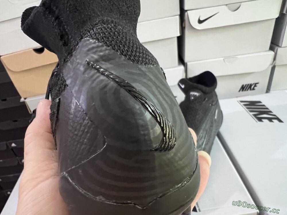 Unisex Nike Phantom GX Elite DF Link FG Firm Ground High-Tops Football Boots - Black/White/Black