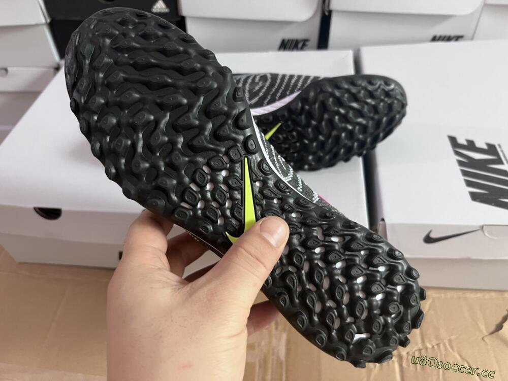Unisex Nike Phantom GX Elite TF Artificial Turf High-Tops Football Shoes - Grey/Green/Black/Rainbow