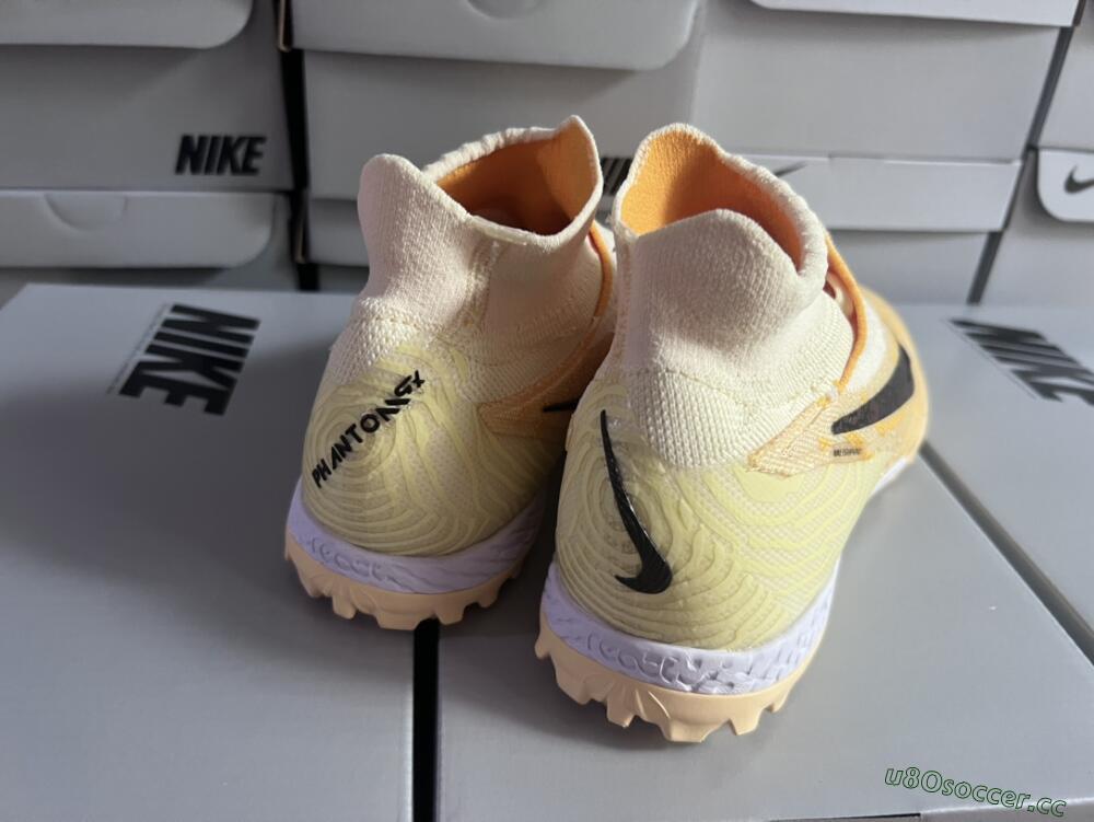 Unisex Nike Phantom GX Elite DF Link TF Artificial Turf High-Tops Football Shoes - Yellow/Black/Brown