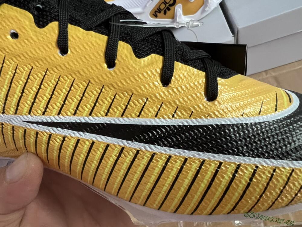 Men's Nike Air Zoom Mercurial Superfly 9 Elite FG Firm Ground High-Tops Football Boots - Yellow/Black/White