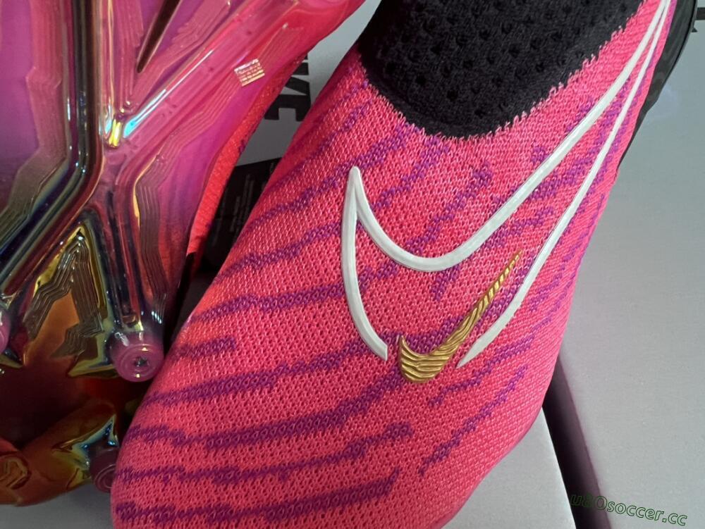 Men's Nike Phantom GX Elite DF AG Artificial Grass High-Tops Football Boots - Pink/White/Black