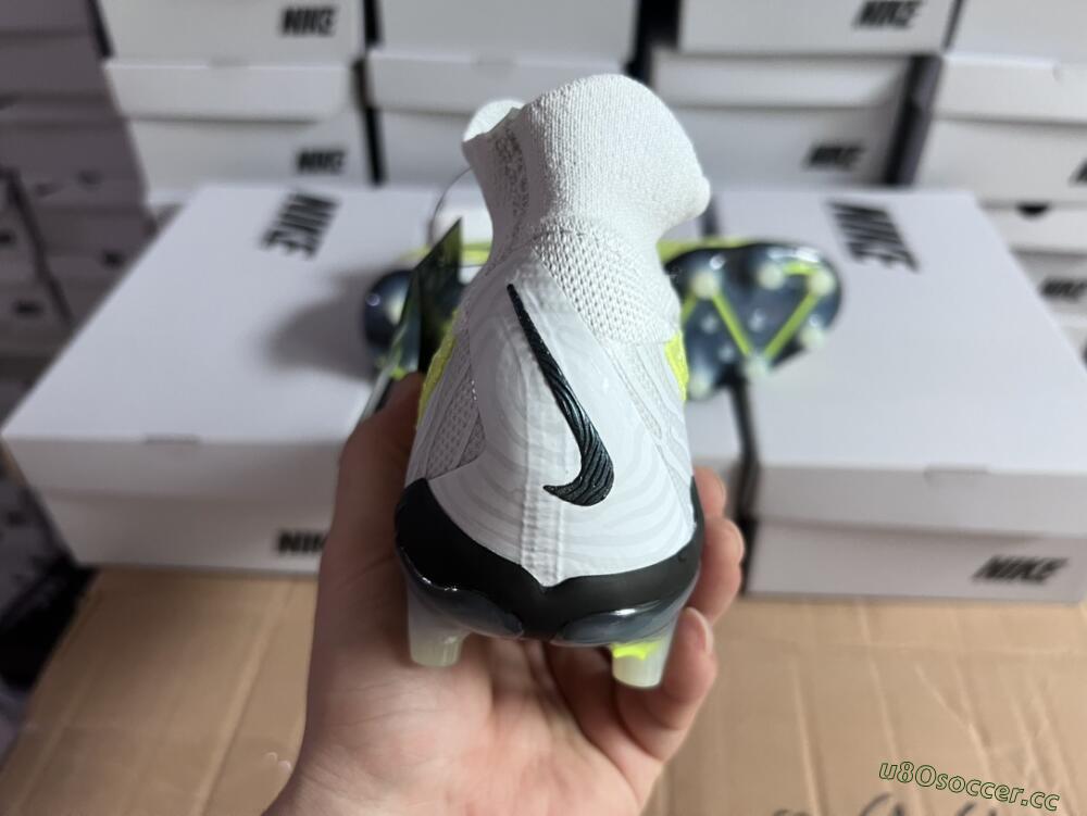 Men's Nike Phantom GX Elite DF AG Artificial Grass High-Tops Football Boots - Green/Blue/White
