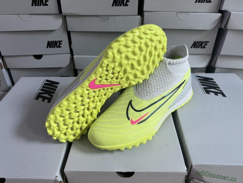 Unisex Nike Phantom GX Elite DF Link TF Artificial Turf High-Tops Football Shoes - Green/Black/White