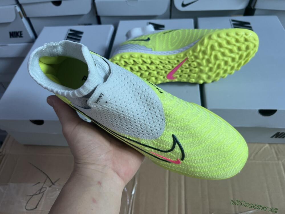 Unisex Nike Phantom GX Elite DF Link TF Artificial Turf High-Tops Football Shoes - Green/Black/White