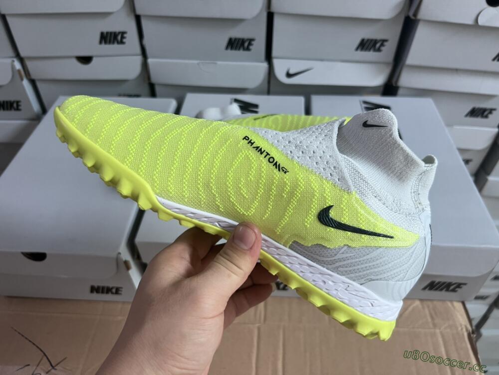 Unisex Nike Phantom GX Elite DF Link TF Artificial Turf High-Tops Football Shoes - Green/Black/White