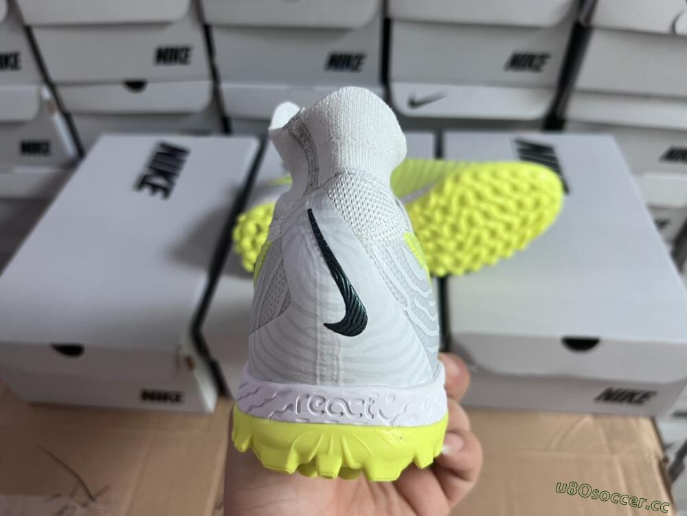 Unisex Nike Phantom GX Elite DF Link TF Artificial Turf High-Tops Football Shoes - Green/Black/White