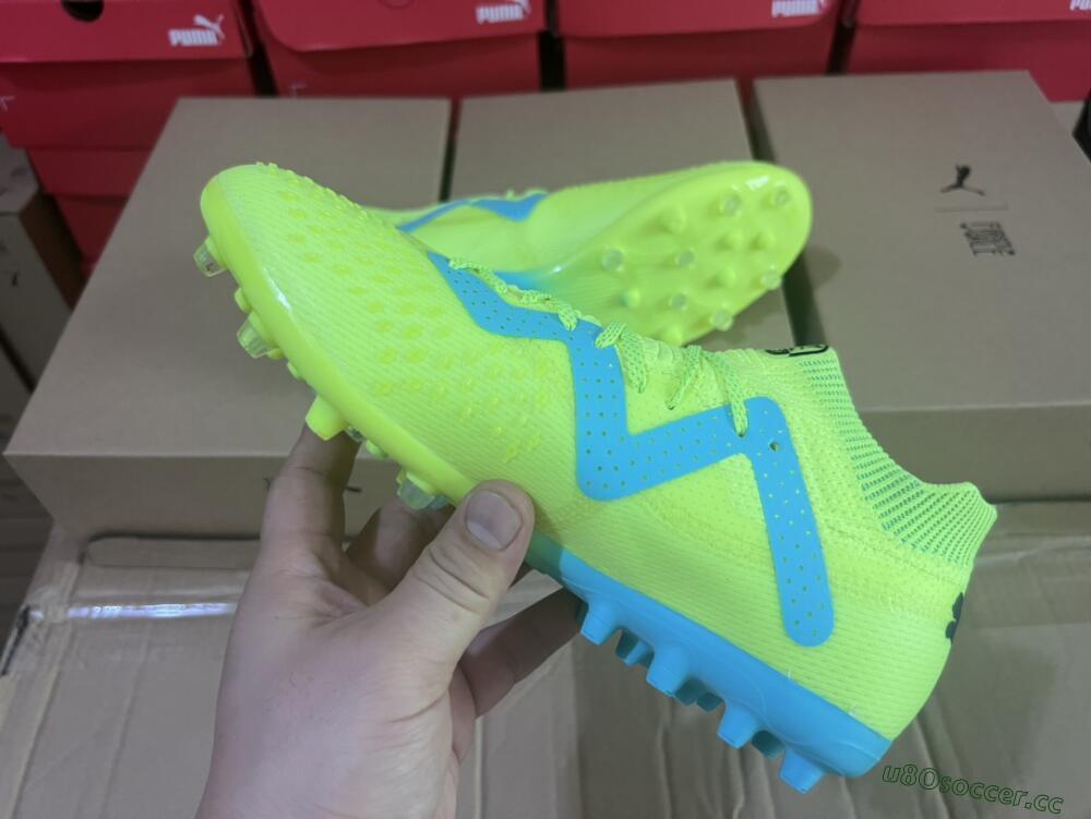 Men's Puma Future Ultimate MG Multi Ground Low-Tops Football Boots - Yellow/Blue