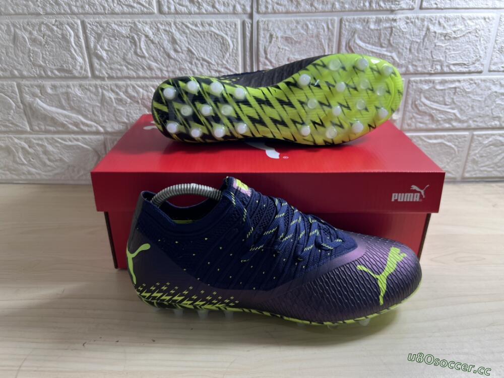 Men's Puma Future Z 1.3 Instinct MG Multi Ground Low-Tops Football Boots - Black/Green