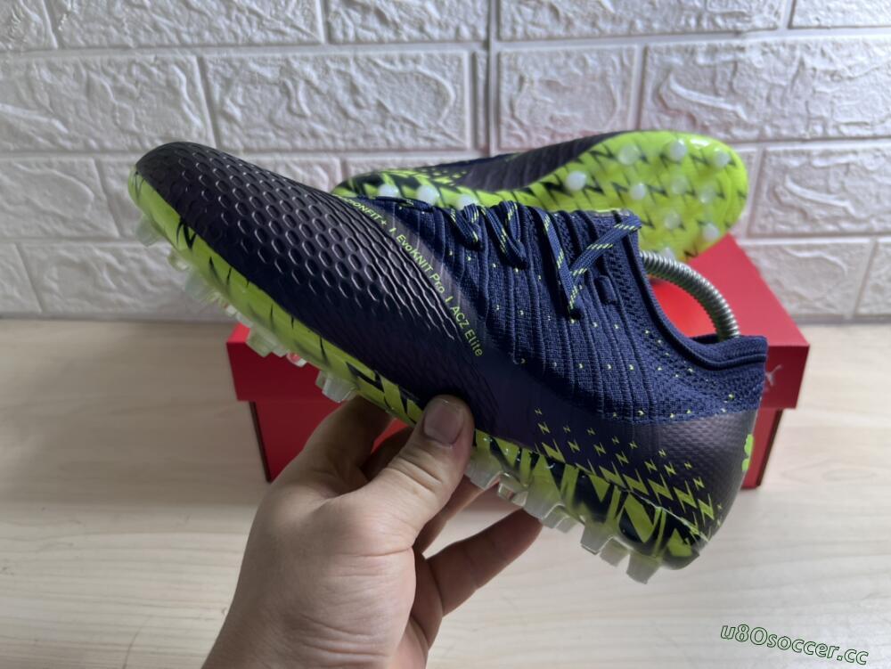Men's Puma Future Z 1.3 Instinct MG Multi Ground Low-Tops Football Boots - Black/Green