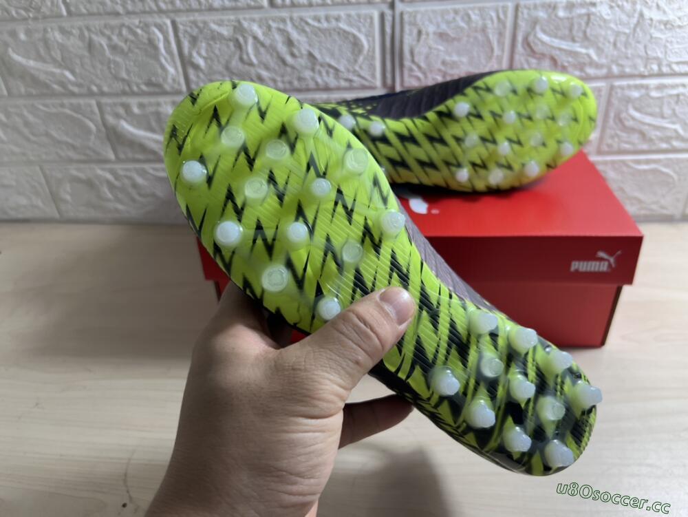 Men's Puma Future Z 1.3 Instinct MG Multi Ground Low-Tops Football Boots - Black/Green