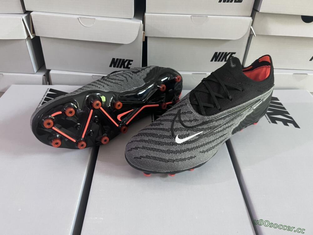 Men's Nike Phantom GX Elite AG Artificial Grass Low-Tops Football Boots - Black/Grey