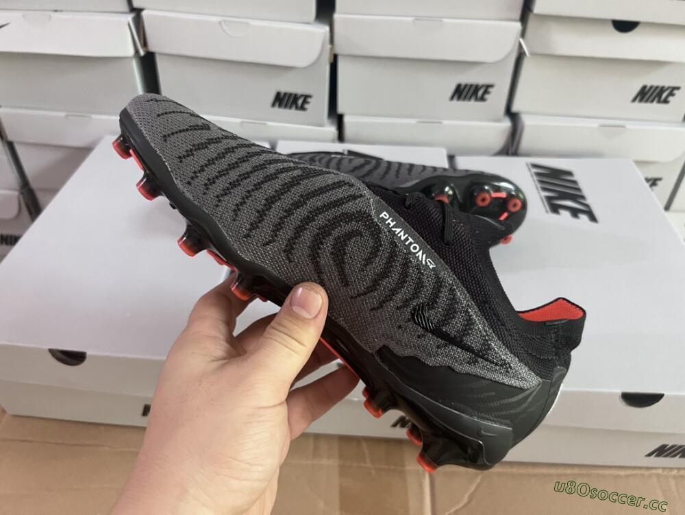 Men's Nike Phantom GX Elite AG Artificial Grass Low-Tops Football Boots - Black/Grey