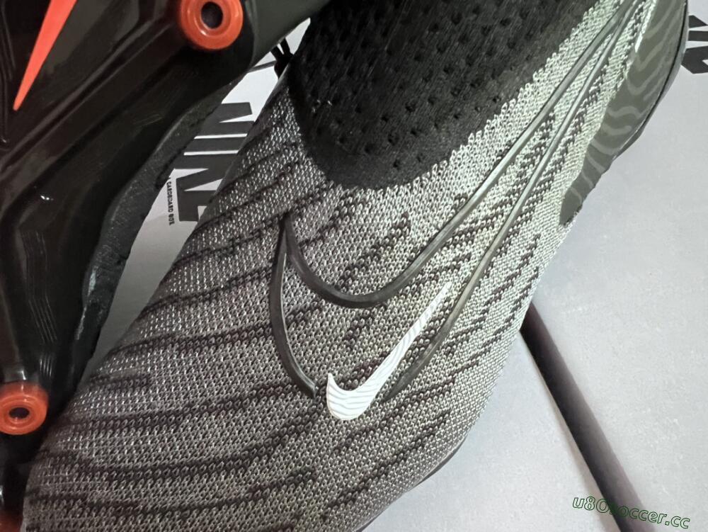 Men's Nike Phantom GX Elite DF AG Artificial Grass High-Tops Football Boots - Black/Grey/White
