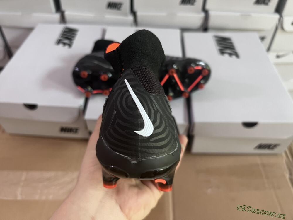 Men's Nike Phantom GX Elite DF AG Artificial Grass High-Tops Football Boots - Black/Grey/White