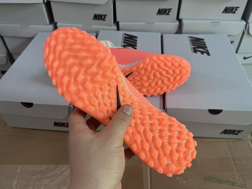 Unisex Nike Phantom GX Elite DF Link TF Artificial Turf High-Tops Football Shoes - Orange/Black/Pink