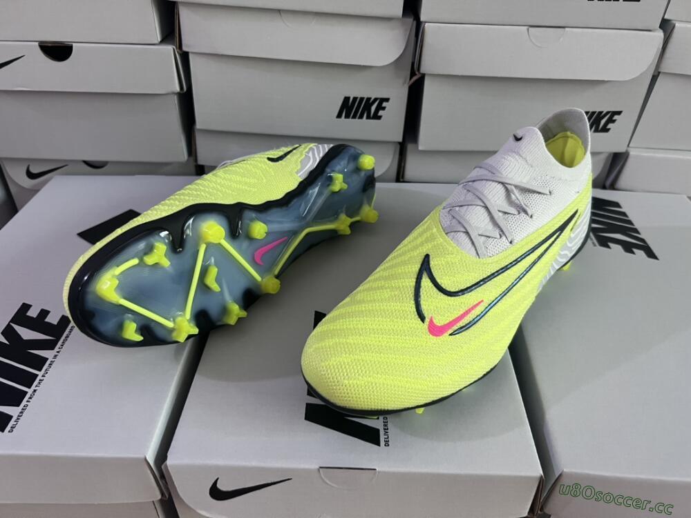 Men's Nike Phantom GX Elite FG Firm Ground Low-Tops Football Boots - Green/White/Blue