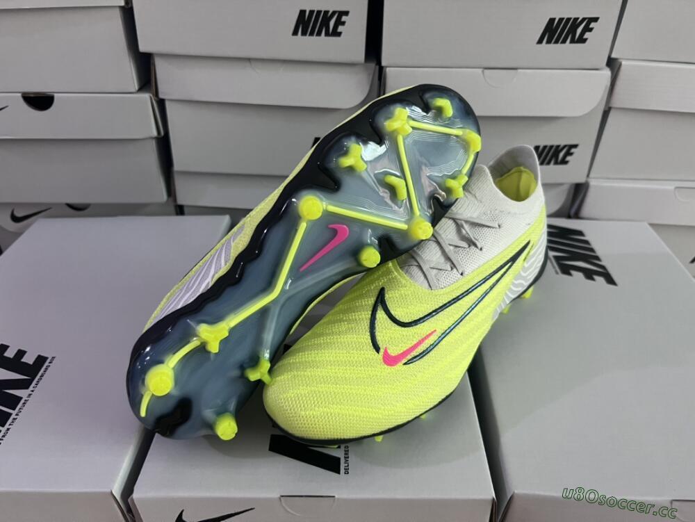 Men's Nike Phantom GX Elite FG Firm Ground Low-Tops Football Boots - Green/White/Blue