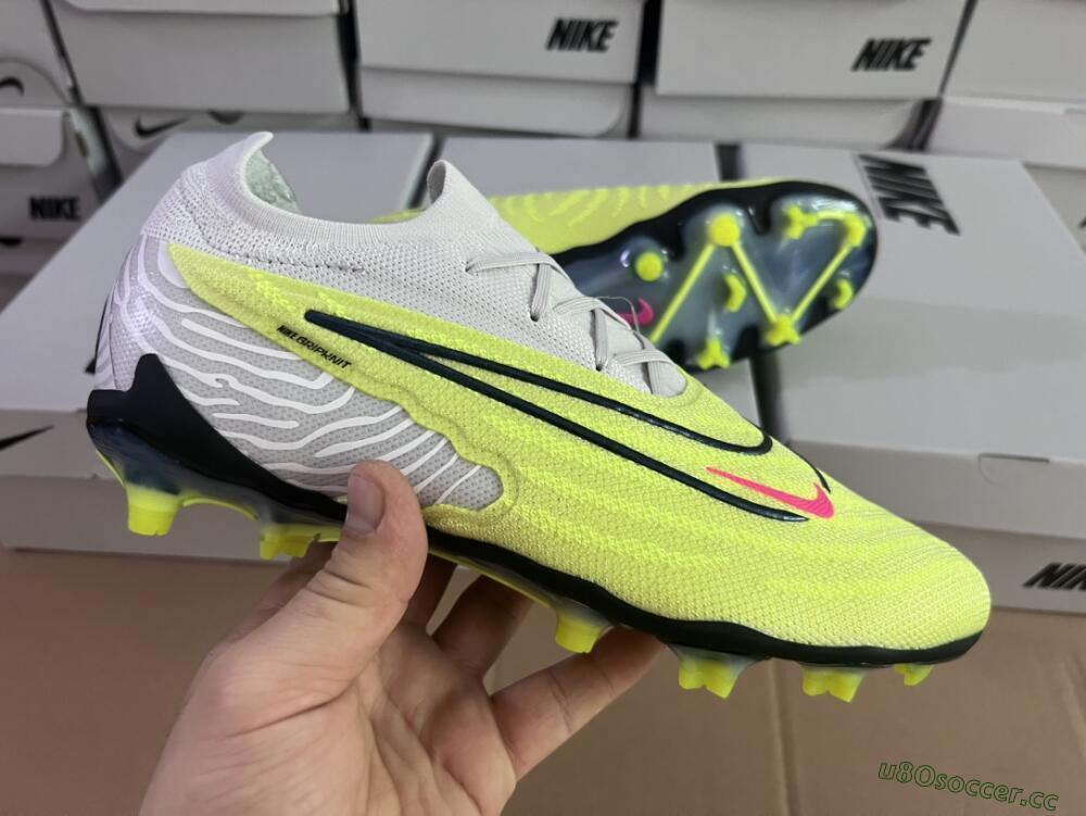 Men's Nike Phantom GX Elite FG Firm Ground Low-Tops Football Boots - Green/White/Blue