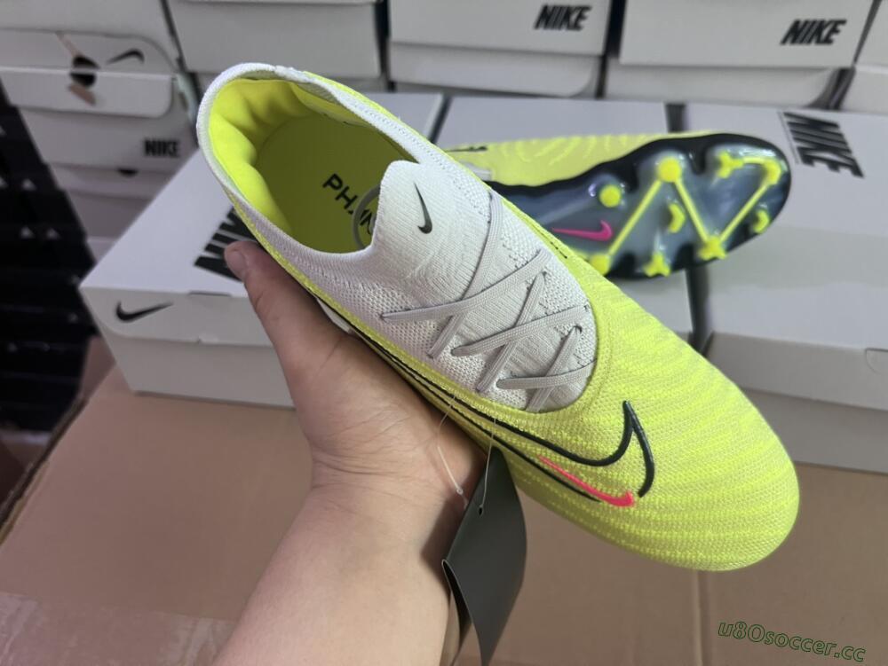 Men's Nike Phantom GX Elite FG Firm Ground Low-Tops Football Boots - Green/White/Blue