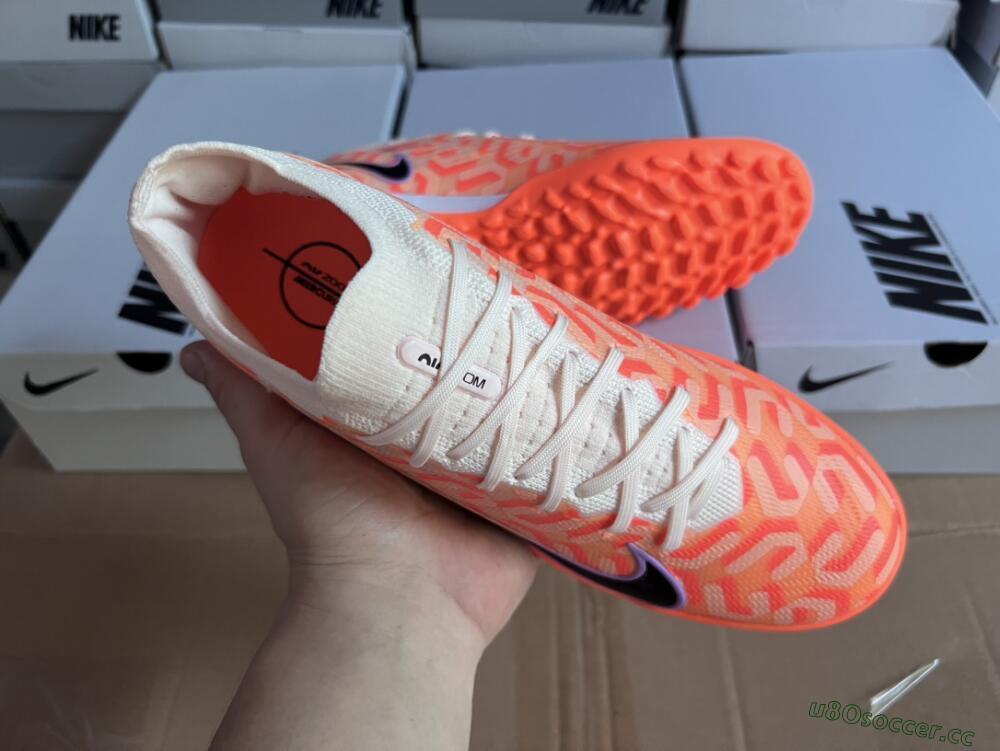 Men's Nike Air Zoom Mercurial Vapor 15 Elite TF Artificial Turf Low-Tops Football Shoes - Orange/White/Black