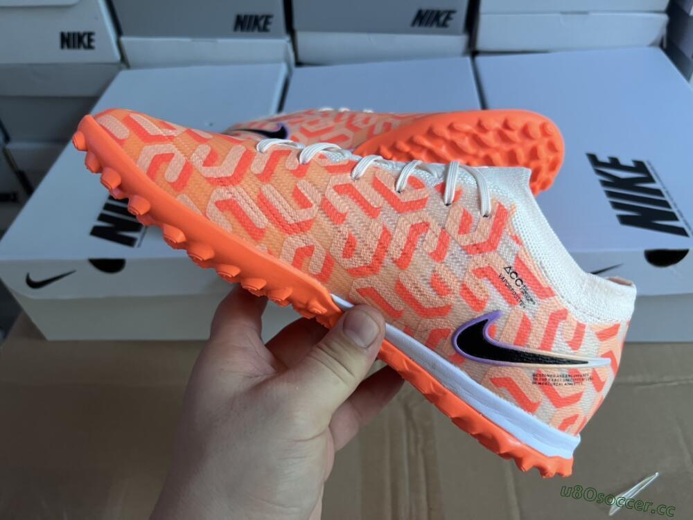 Men's Nike Air Zoom Mercurial Vapor 15 Elite TF Artificial Turf Low-Tops Football Shoes - Orange/White/Black