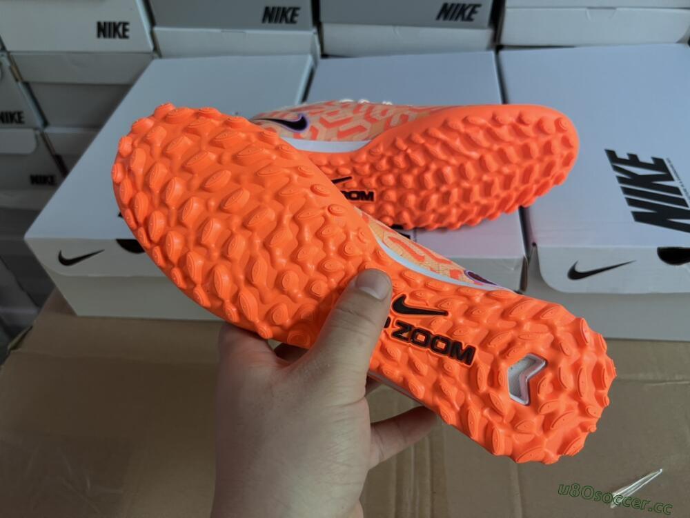 Men's Nike Air Zoom Mercurial Vapor 15 Elite TF Artificial Turf Low-Tops Football Shoes - Orange/White/Black