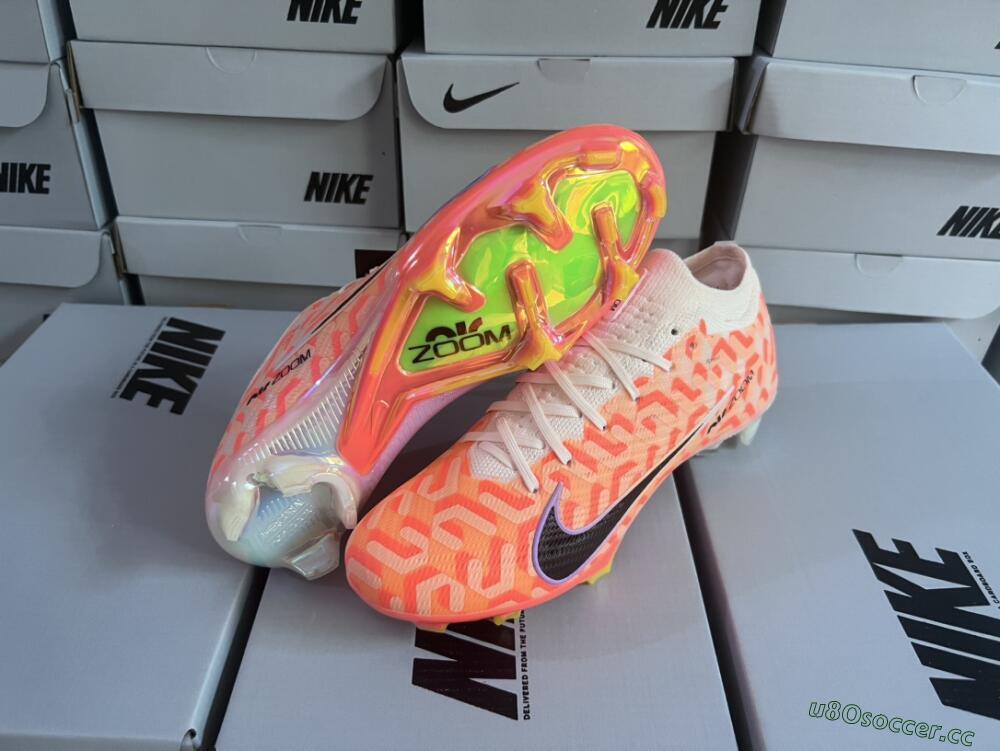 Unisex Nike Air Zoom Mercurial Vapor 15 Elite FG Firm Ground Low-Tops Football Boots - White/Orange/Black