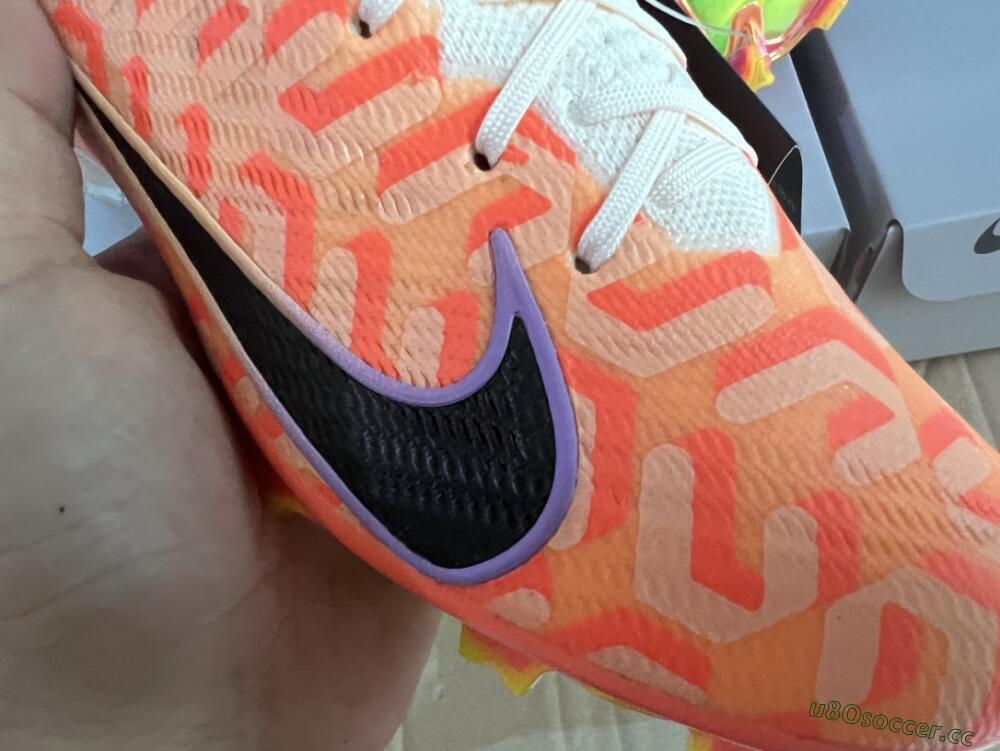 Unisex Nike Air Zoom Mercurial Vapor 15 Elite FG Firm Ground Low-Tops Football Boots - White/Orange/Black