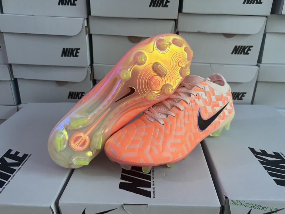 Men's Nike Tiempo Legend 10 Elite FG Firm Ground Low-Tops Football Boots - Pink/Black