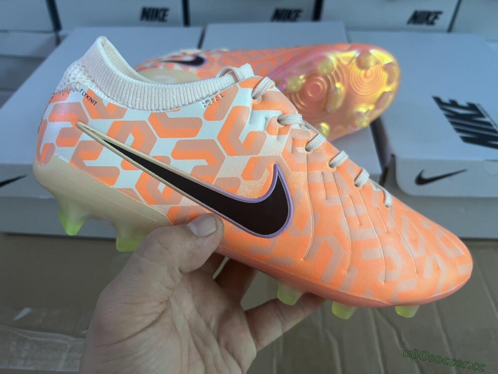 Men's Nike Tiempo Legend 10 Elite FG Firm Ground Low-Tops Football Boots - Pink/Black