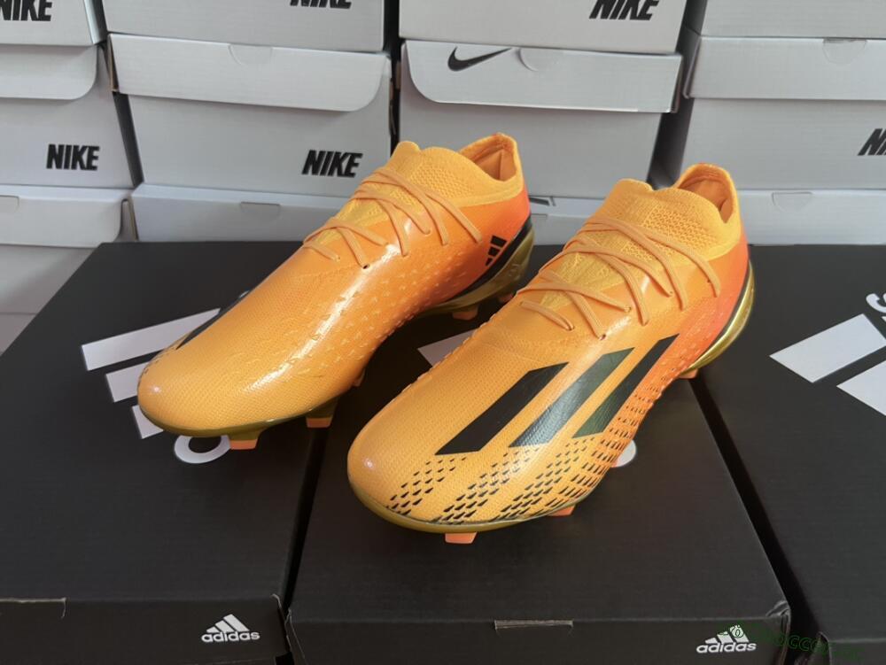 Men's Adidas X Speedportal.1 FG Firm Ground Low-Tops Football Boots - Orange/Black