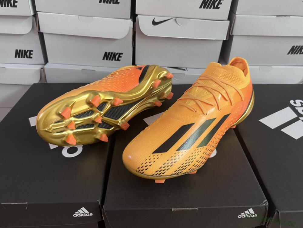 Men's Adidas X Speedportal.1 FG Firm Ground Low-Tops Football Boots - Orange/Black