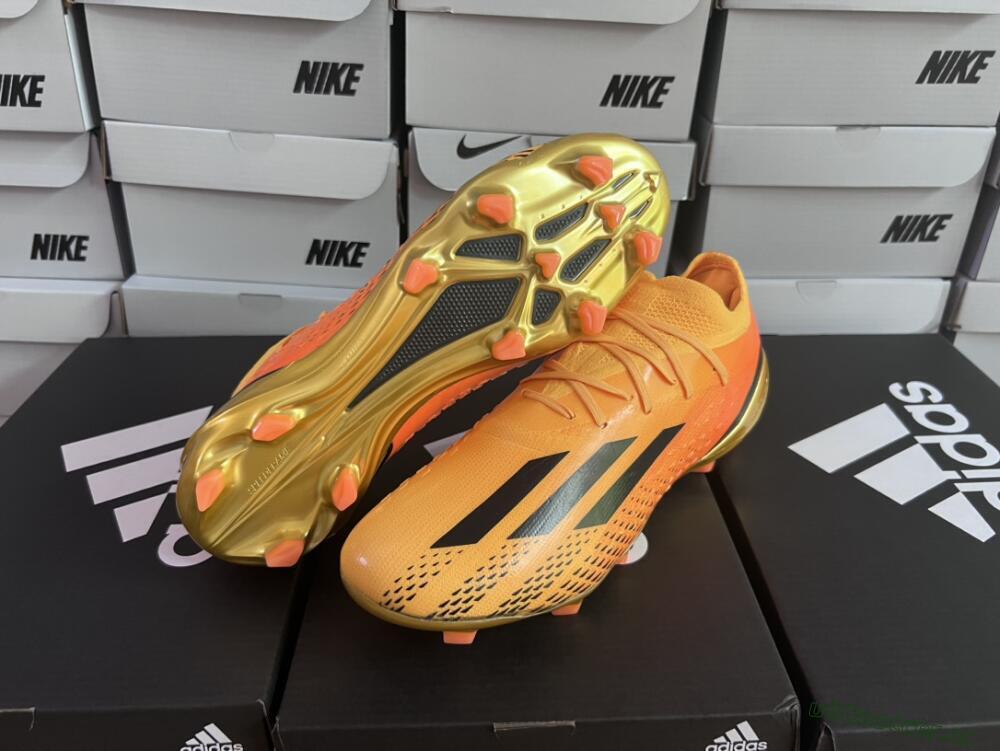 Men's Adidas X Speedportal.1 FG Firm Ground Low-Tops Football Boots - Orange/Black