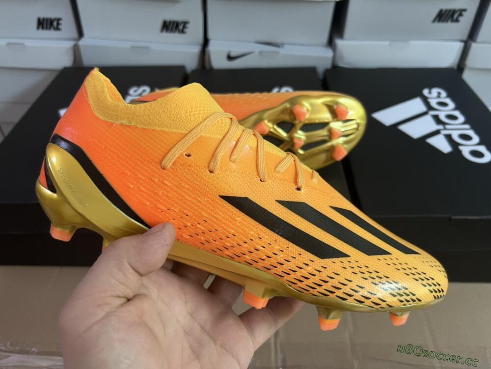 Men's Adidas X Speedportal.1 FG Firm Ground Low-Tops Football Boots - Orange/Black