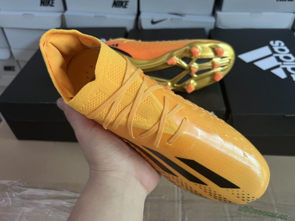 Men's Adidas X Speedportal.1 FG Firm Ground Low-Tops Football Boots - Orange/Black