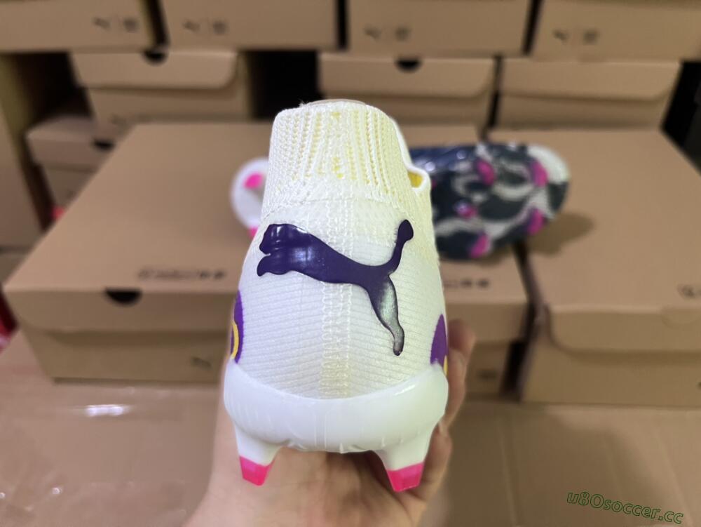 Men's Puma Future Ultimate FG Firm Ground Low-Tops Football Boots - White/Rainbow