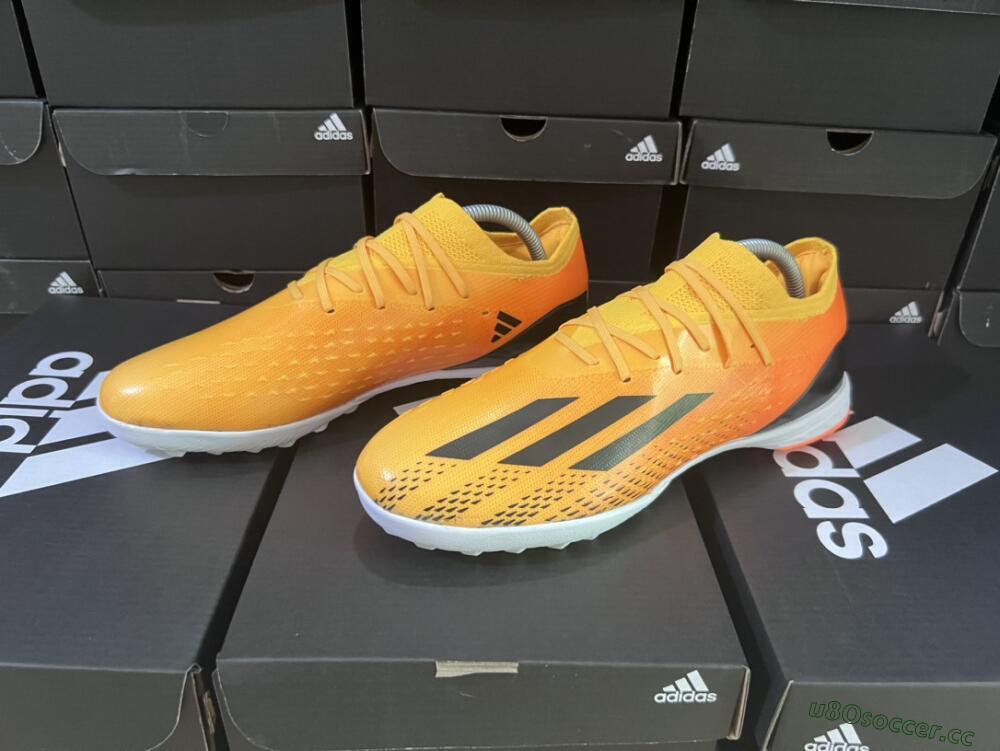 Men's Adidas X Speedportal.3 TF Artificial Turf Low-Tops Football Shoes - Orange/Black/White