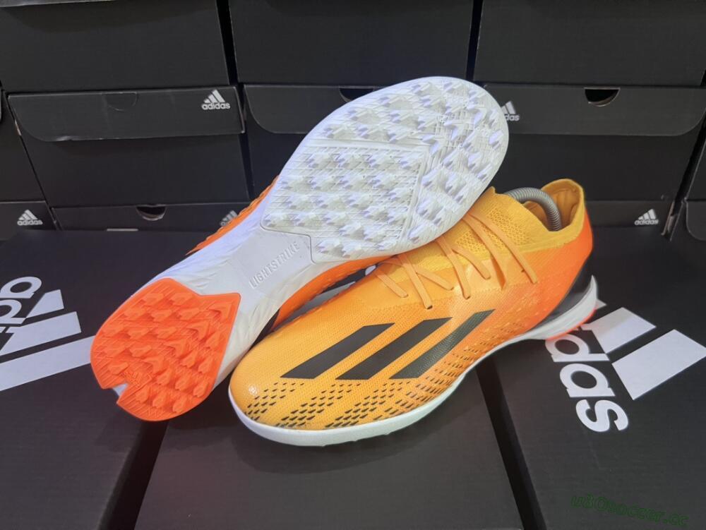 Men's Adidas X Speedportal.3 TF Artificial Turf Low-Tops Football Shoes - Orange/Black/White
