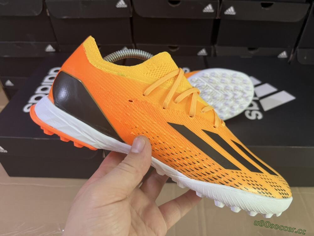 Men's Adidas X Speedportal.3 TF Artificial Turf Low-Tops Football Shoes - Orange/Black/White