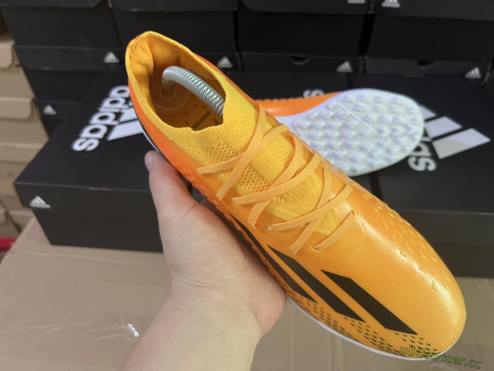 Men's Adidas X Speedportal.3 TF Artificial Turf Low-Tops Football Shoes - Orange/Black/White