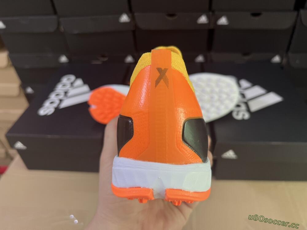 Men's Adidas X Speedportal.3 TF Artificial Turf Low-Tops Football Shoes - Orange/Black/White