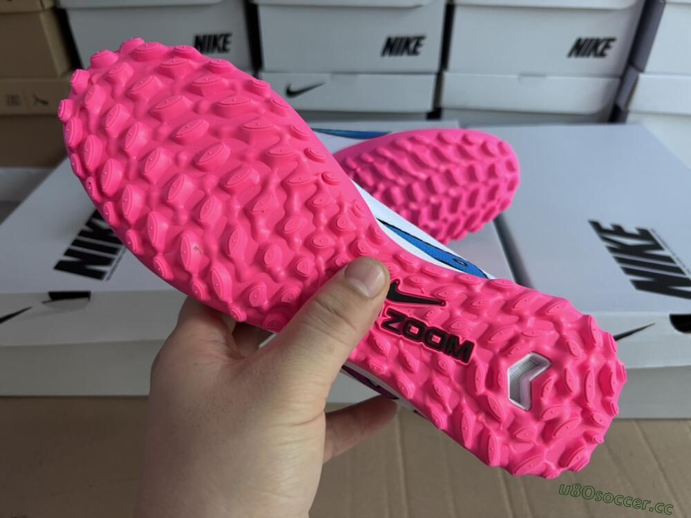 Unisex Nike Mercurial Vapor 15 Elite TF Artificial Turf Low-Tops Football Shoes - White/Pink