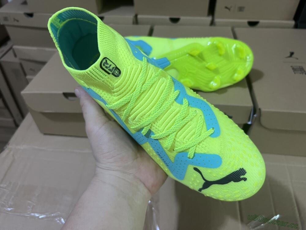 Men's Puma Future Ultimate FG Firm Ground Low-Tops Football Boots - Green/Blue/Black