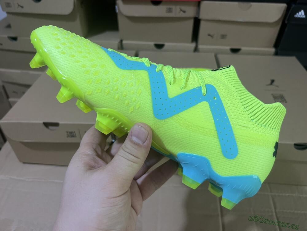 Men's Puma Future Ultimate FG Firm Ground Low-Tops Football Boots - Green/Blue/Black