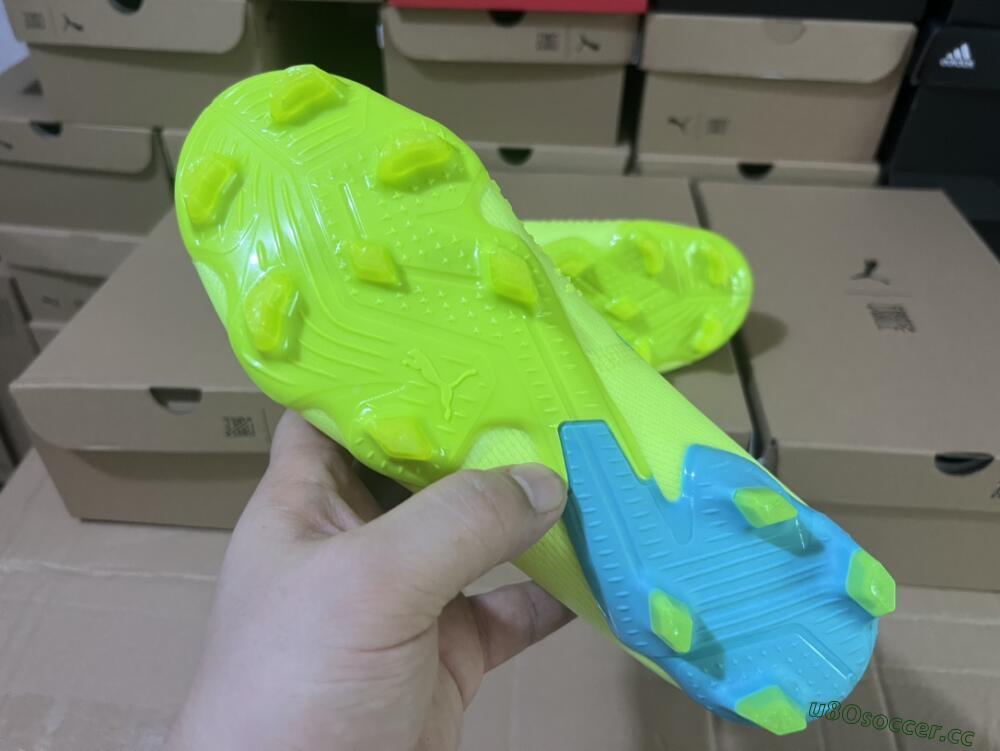 Men's Puma Future Ultimate FG Firm Ground Low-Tops Football Boots - Green/Blue/Black
