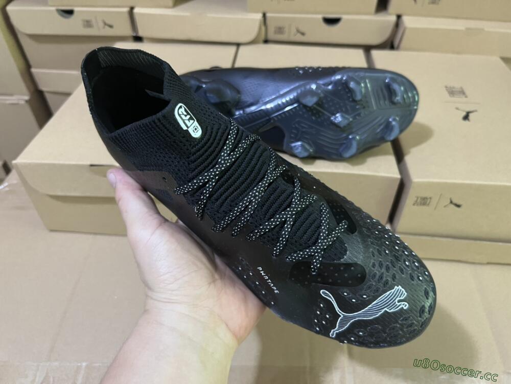 Men's Puma Future Ultimate FG Firm Ground Low-Tops Football Boots - Black/White