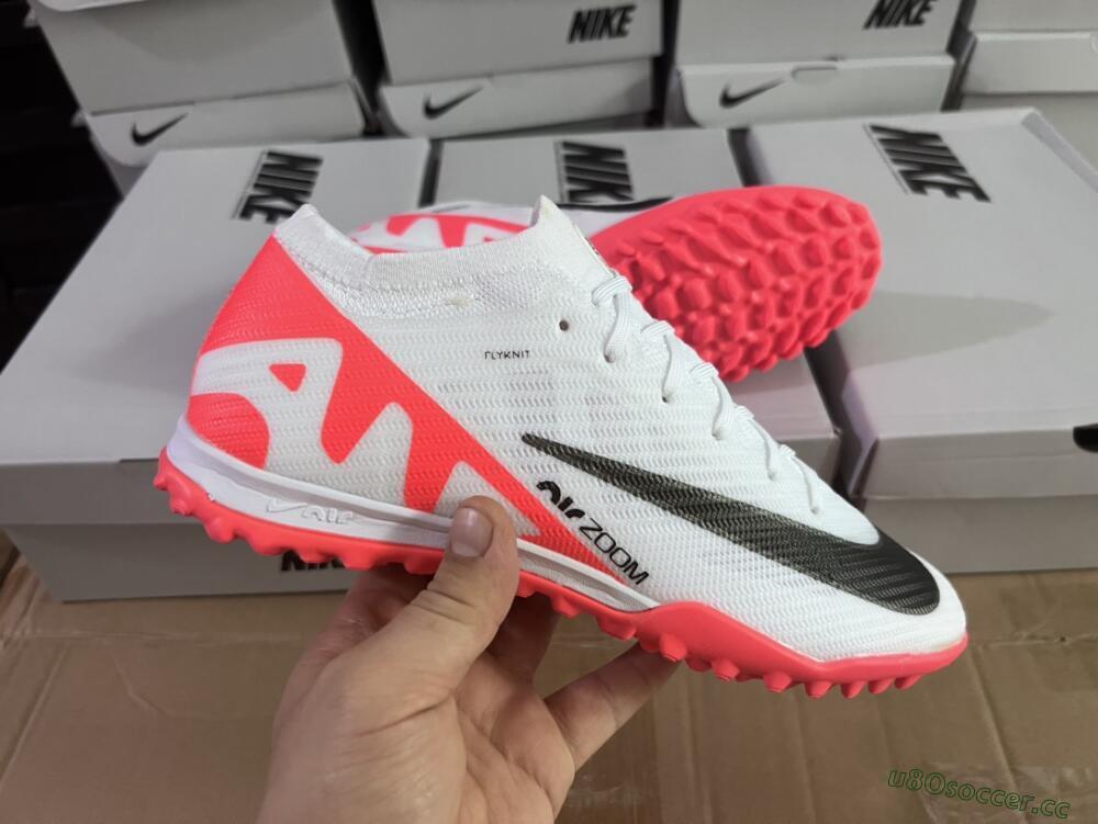 Unisex Nike Mercurial Vapor 15 Elite TF Artificial Turf Low-Tops Football Shoes - White/Black/Red