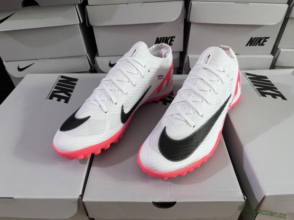 Unisex Nike Mercurial Vapor 15 Elite TF Artificial Turf Low-Tops Football Shoes - White/Black/Red