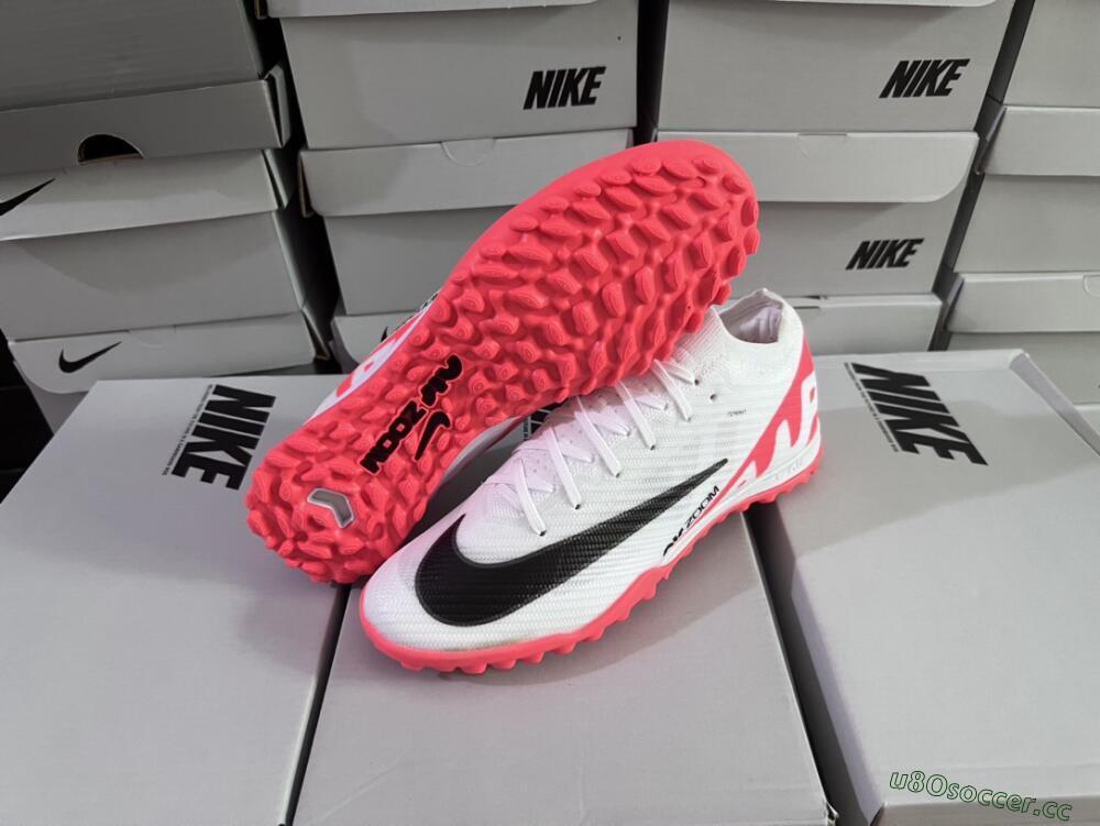 Unisex Nike Mercurial Vapor 15 Elite TF Artificial Turf Low-Tops Football Shoes - White/Black/Red